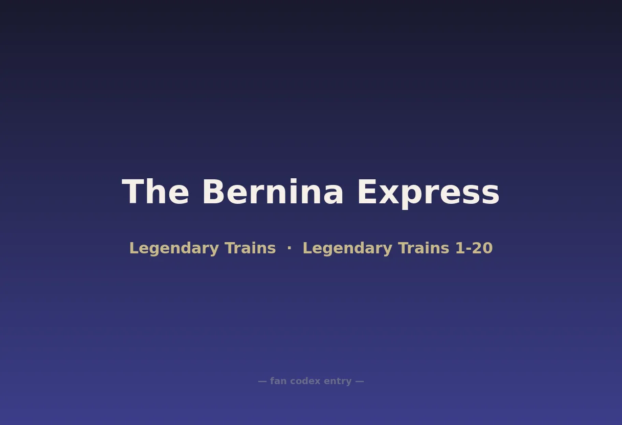 The Bernina Express
