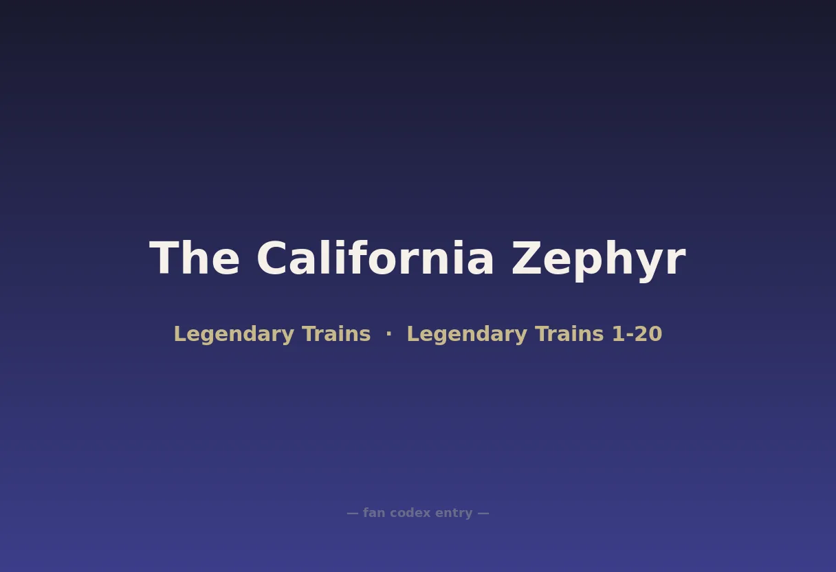 The California Zephyr