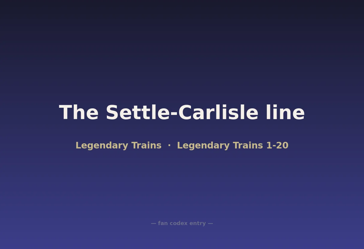 The Settle-Carlisle line